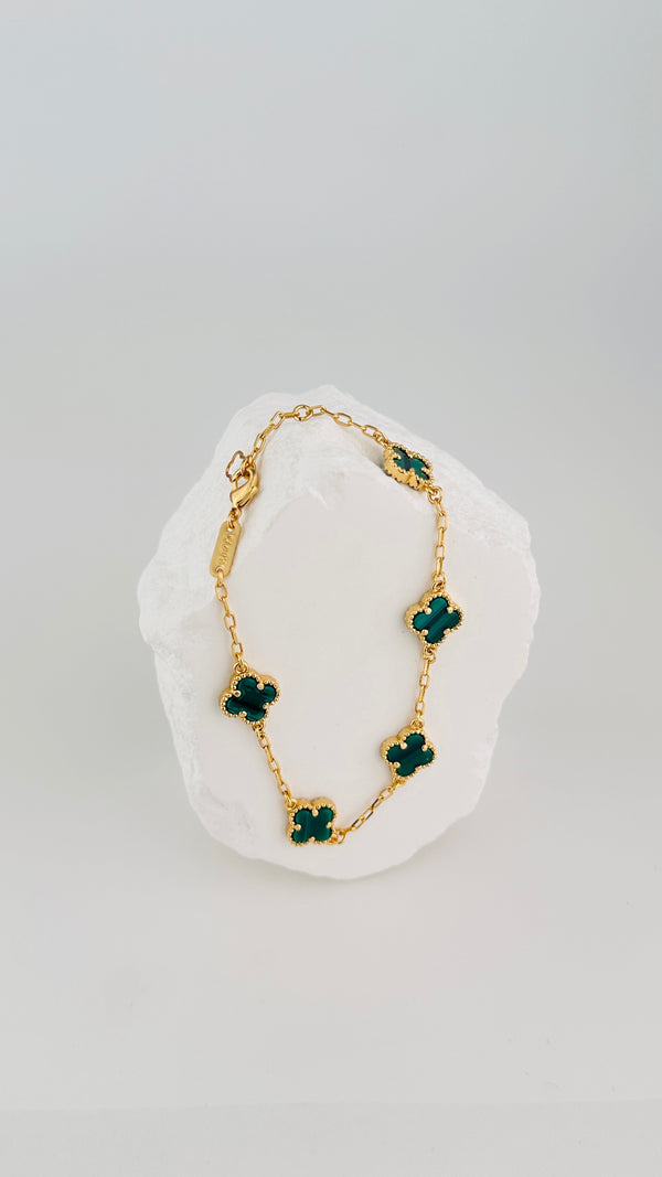 Pulsera Trebol Mediano Verde VCP40