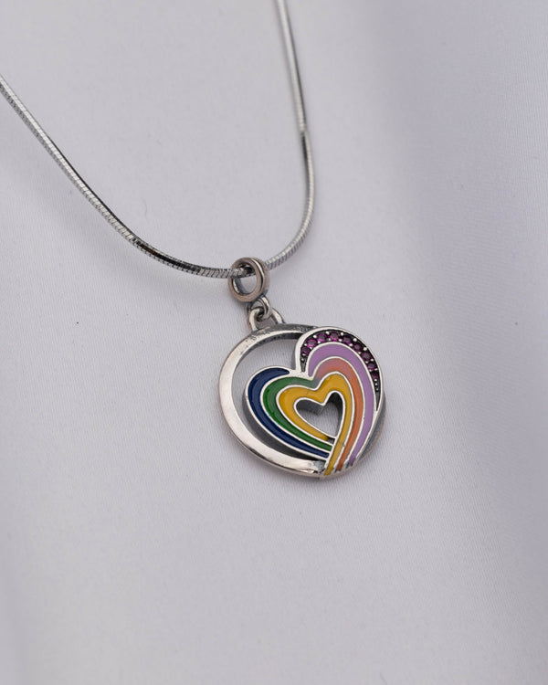 Cadena Corazon Multicolor CBP01