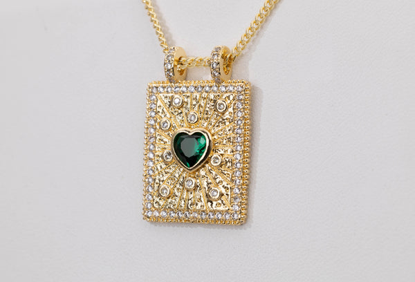 Cadena Italiana Lluvia de Diamantes Esmeralda CG121