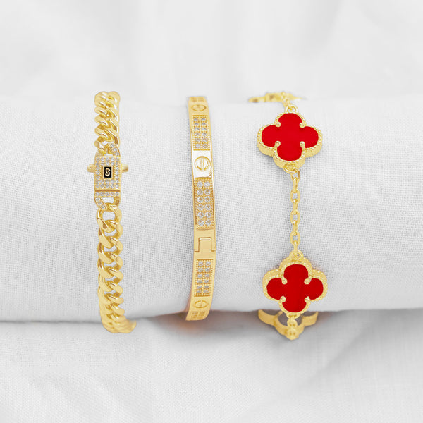 Juego Pulsera Arabe Carti€r Tornillo Diamond Mo@co PBA09