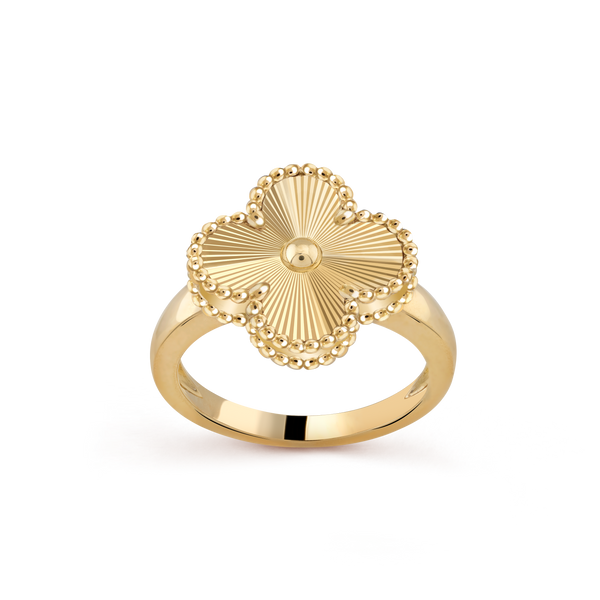 Anillo V@n Cl€€f Dorado Troquelado VCAN18