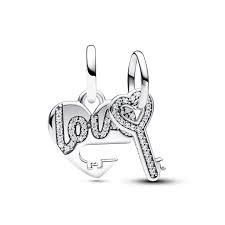 Dije divisible corazon LOVE y llave CH95