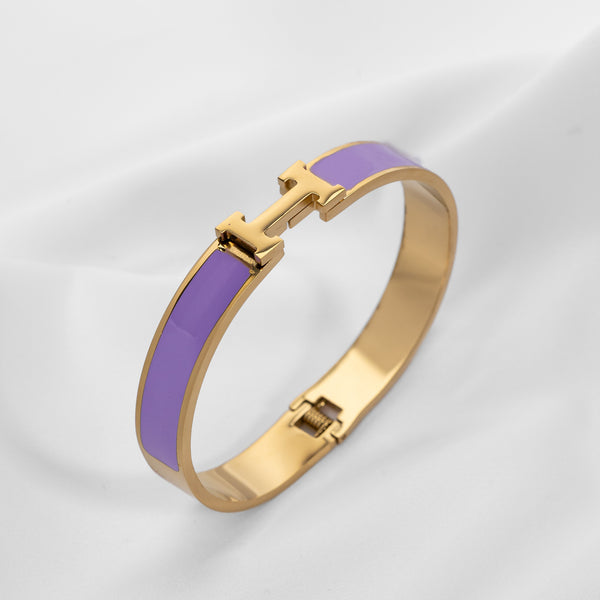 Pulsera Rígida Morada Herm€s Stainless Steel HM13