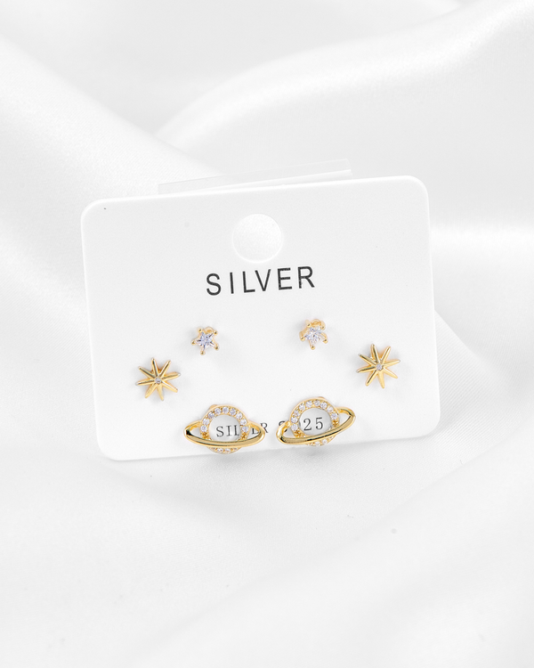 Set de Aretes Pixel Love P4c Man – 6 piezas PLAOR-DO3-10