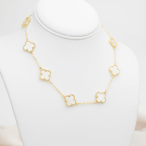 Cadena Oro Laminado Nacar Blanco Lisa VCAD06
