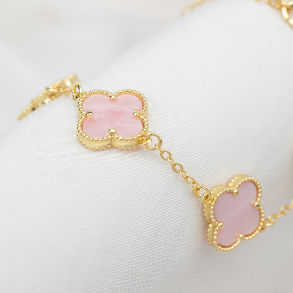 Pulsera oro laminado rosado Nacar lisa VCP10